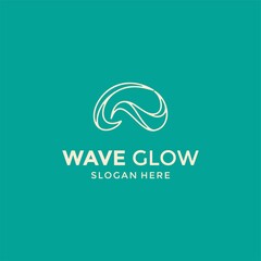 Wave logo, Letter W or Flame, Colorful logo design concept
