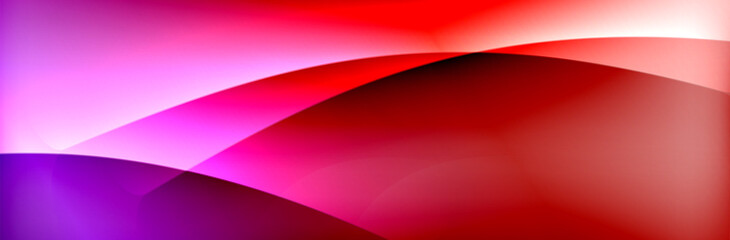 Fluid gradient neon color waves, vector abstract background