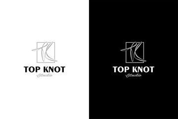 Letter T or K, Signature logo design template