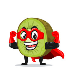 vector illustration of kiwi mascot or character