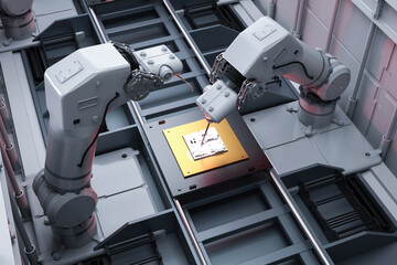 Automation industry concept