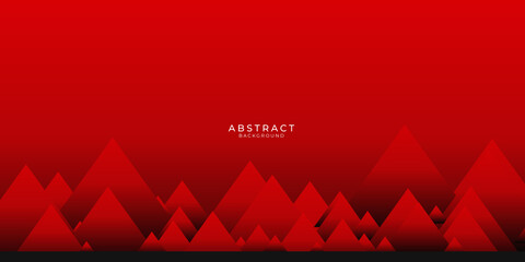 Abstract vector geometry triangle background, red technology background