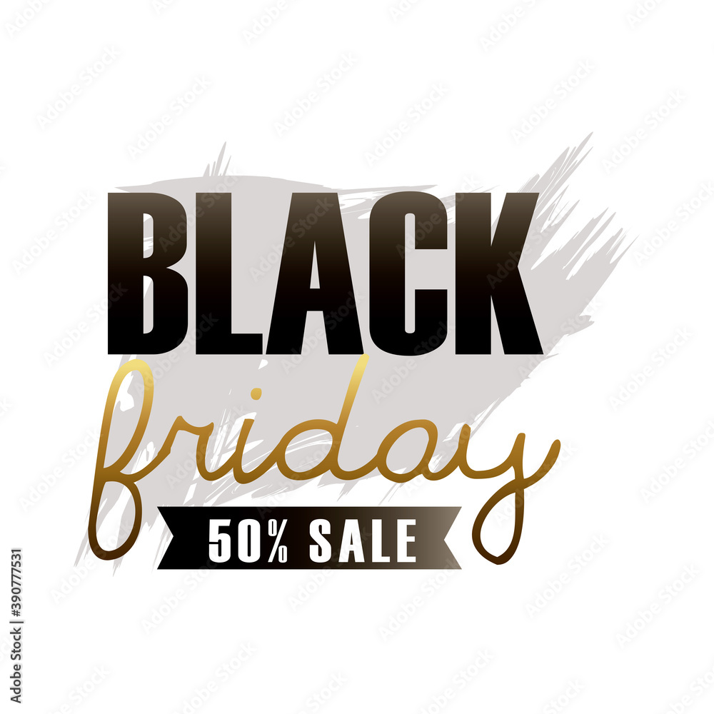 Canvas Prints black friday sale lettering with ribbon