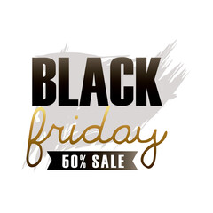 black friday sale lettering with ribbon