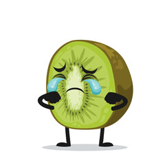 vector illustration of kiwi mascot or character