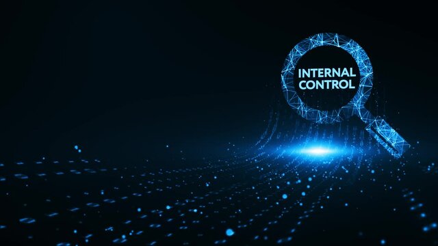 Businessman presses button internal control on virtual screens. Business, Technology, Internet and network concept.