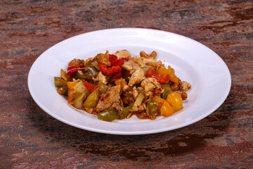 Roasted pork with vegetables