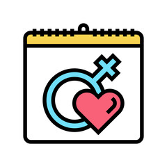 Fototapeta premium international women day color icon vector. international women day sign. isolated symbol illustration