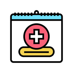 Obraz premium world red cross day color icon vector. world red cross day sign. isolated symbol illustration