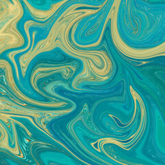 Beautiful liquid digital art background with dynamic composition of different color shades and textures