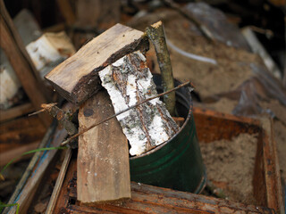 basket full of firewood