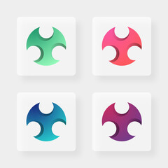 Set of company Abstract logo design ideas vector