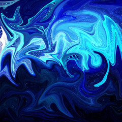 Obraz premium Beautiful liquid digital art background with dynamic composition of different color shades and textures