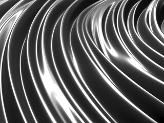 Metallic abstract wavy liquid background