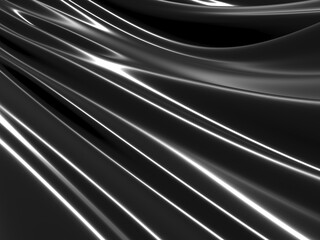 Metallic abstract wavy liquid background