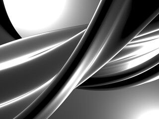 Metallic abstract wavy liquid background