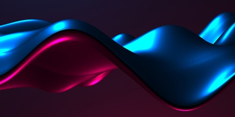 Colorful Liquid metallic wavy background