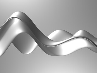 Metallic abstract wavy liquid background