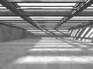Abstract architecture interior background. Empty concrete room
