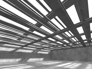Abstract architecture interior background. Empty concrete room