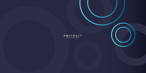 Blue circle abstract backgrounds vector for presentation design and web