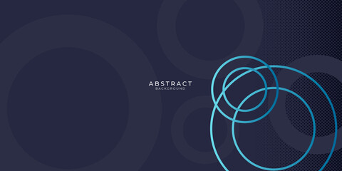 Blue circle abstract backgrounds vector for presentation design and web