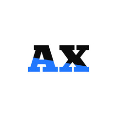 Obraz premium AX letter icon design on white background.Creative letter AX/A X logo design. AX initials Logo design.