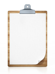 Clipboard isolated on white background. 3D illustration