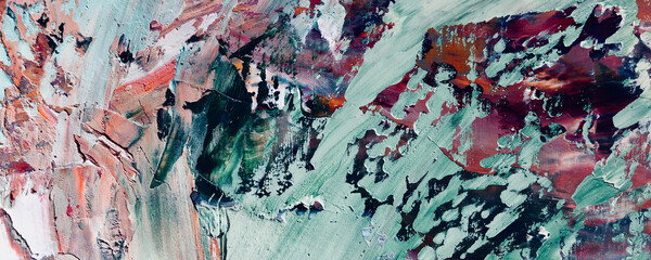 Abstract oil painting on canvas . background wallpaper. Modern motif visual art . Trendy hand...