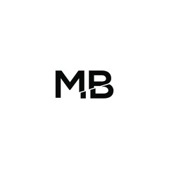 Obraz premium MB SLICE letter icon design on the WHITE background.Creative letter MB/M B /SLICE logo design. N initials Logo design.