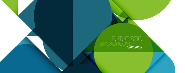 Simple circles and triangles abstract background. Vector illustration for covers, banners, flyers and posters and other designs