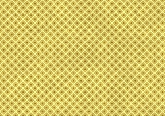 和紙に描かれたゴールドの鹿の子模様、日本の伝統模様素材