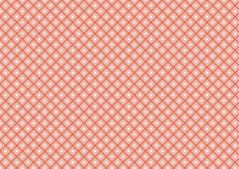 和紙に描かれた赤色の鹿の子模様、日本の伝統模様素材