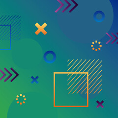 green color geometric vivid background