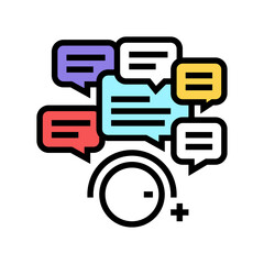 winding up comments color icon vector. winding up comments sign. isolated symbol illustration