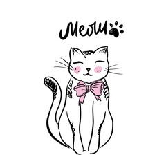 Cute cat vector design.kids illustration .