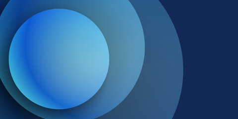 Vibrant dark blue abstract background with 3D circles