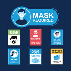 bundle of new normality stickers in blue background