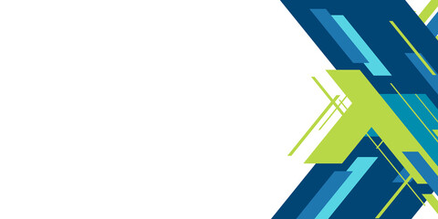 Modern blue green white abstract flat presentation background