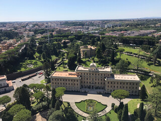 Fototapeta na wymiar Aerial view from Basilica of Saint Peter in the Vatican, Italy