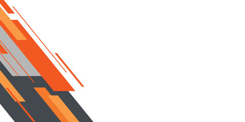 Orange black grey abstract arrow flat presentation background