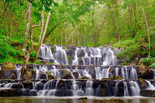 Namtok Samlan waterfall, beautiful waterfall in Thailand