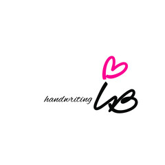 initial letter handwriting and signature logo