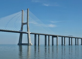 Vasco da Gama bridge in Lisbon - Portugal