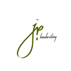 Obraz premium initial letter handwriting and signature logo