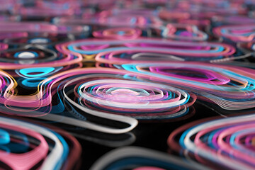 Abstract circular technology background. 3d rendering - illustration.