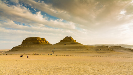 Landscape in Egypt desert - wadi el rayan - El Fayoum mountains