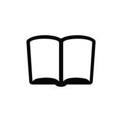 Opened book flat icon. Sign for action, help. Symbol for the design of the application, website.