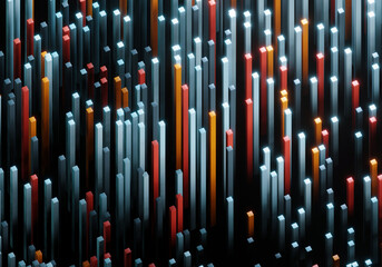 Abstract background with colorful strips. 3d rendering - illustration.