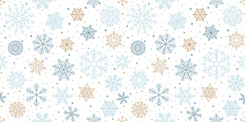 snowflakes winter seson vector pattern design